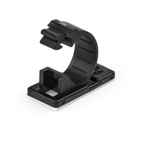 Adhesive Cable Management ClIPS Black - Nylon Self Adhesive Clamp Ul/94v-2 Fire Rated - 100 Pack - Cbmcc2