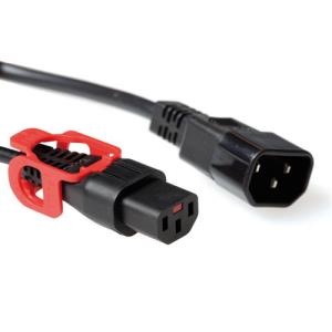 Connection Cable - 230v C13 Iec Loc+ C14 Black