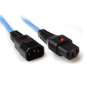 Connection Cable - 230v C13 Lockable - C14 Blue 1m